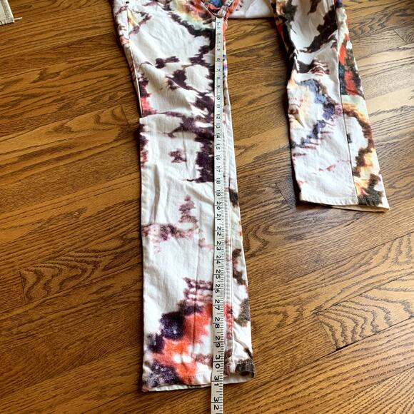 Isabel Marant Etoile Slim Multi-Color Tie-Dye Reilly Printed Jeans Trousers 38/8 - Picture 14 of 14